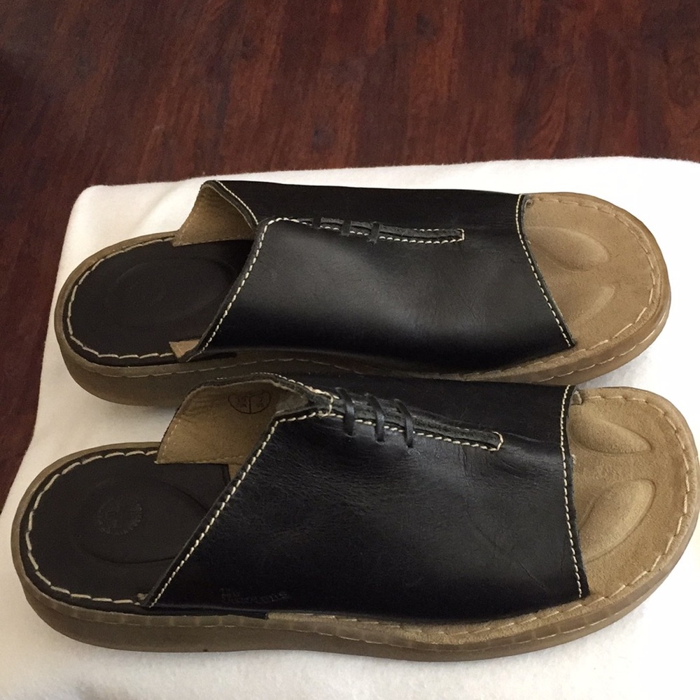 Dr. (Doc) Martens Black Slide Leather Sandals W8
